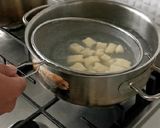A picture of step 4 of Potato Gnocchi, basil cherry tomato sauce.