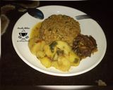 A picture of step 3 of Jollof rice.
