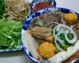 A picture of step 17 of Bún Bò Huế.
