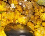 A picture of step 3 of Indian dry tarro curry (Arbi sabji).