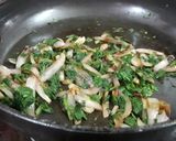 A picture of step 2 of Garlic Spinach Corn Rice.