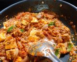 A picture of step 4 of Kadai paneer.