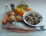 Foto del paso 1 de la receta: Lubina a la naranja al horno y berberechos