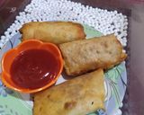 A picture of step 6 of Veg. Spring Rolls.