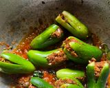 A picture of step 4 of Stuffed Tondali peanuts masala with jowar bhakri and spicy thecha, in dinner.