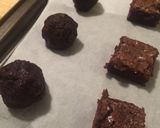 A picture of step 3 of Snickers Brownie Balls.
