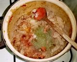 Bakonyi tokány gazdagon (zöld borsóval és gombával) recept fázis 3 fotója