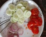 A picture of step 1 of Rainbow sandwich.