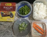 A picture of step 1 of Fried Rice with Leftover vegetables.