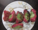 A picture of step 4 of Pink green Farali Surprise.