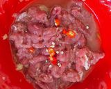 Hình bước làm 1 của món Thịt bò xào cần tây