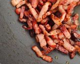 Foto del paso 3 de la receta Rigatoni Con Calabacín y Cherries a la Mantequilla, Panceta y Salsa de Vino Blanco