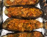 Foto del paso 8 de la receta Berenjenas rellenas con pisto y carne picada