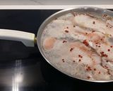 Foto del paso 2 de la receta: Tintorera Infusiónada al Anís sobre cama de pimientos de piquillo, Mayonesa de Olivas y Torreznos