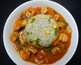 A picture of step 4 of Shrimps in Thai Red Curry.