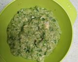 Foto langkah ke 9 dari resep Mpasi 8m+ Bubur tim Telur, jagung manis, bayam.