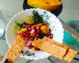 A picture of step 3 of Mango Chatpata Salad (Masala Bundi with Mango salad) 🥗.