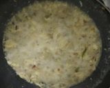 A picture of step 1 of Egg drop soup.