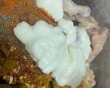 A picture of step 2 of Kerala style chicken fry.