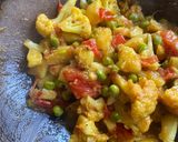 A picture of step 4 of Phulkopi Tarkari.
