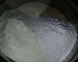 A picture of step 1 of Malpua with milk powder.