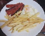 Foto del paso 2 de la receta Papas fritas con huevo frito y chorizo