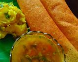 A picture of step 4 of Wheat Dosa.