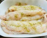 A picture of step 1 of Cod rolls in creamy sauce.