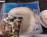 A picture of step 2 of Leftover chicken wrap.