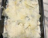 A picture of step 4 of Two-Layer Lasagna with Tuscan Kale, Sausage, and Melting Fontal Cheese.