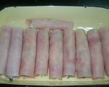 Foto del paso 4 de la receta: Rollos de jamón y queso tipo canelones rellenos con espinacas y ricota