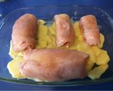 Foto del paso 4 de la receta Rollitos de pollo rellenos de jamón y queso 🧀