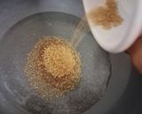 A picture of step 1 of Kuttu atta Halwa.