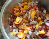 A picture of step 1 of Mango salsa dip with nachos.