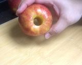 A picture of step 1 of Honey glazed apple rings.