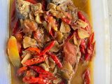 Tumis ikan asin peda