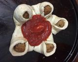 A picture of step 5 of Meatball cheese pizza.