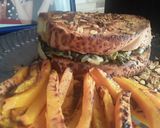 Foto del paso 10 de la receta: Sándwich de queso con espinacas salteadas y "papas"🥪🧀🌿🥪🍟
