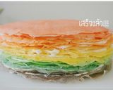 รูปขั้นตอนการทำที่ 14 ของ เครปเค้กสายรุ้ง