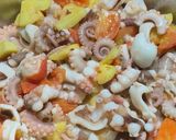 Hình bước làm 5 của món Bạch tuộc xào chua ngọt 🐙🍅