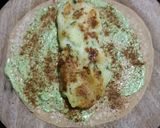 A picture of step 5 of Aloo tikki roll.