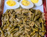 Foto del paso 5 de la receta: Judías verdes en chauchas muy finas salteadas con cebolla en aceite de oliva virgen extra 🫛🧅🫒