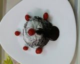 A picture of step 6 of Microwave eggless molten lava cake.