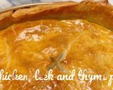 A picture of step 14 of Chicken, leek and thyme pie.