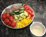 A picture of step 5 of Steak salad.