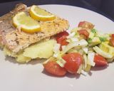 Foto del paso 4 de la receta Salmón al horno sobre puré de boniato con ensalada