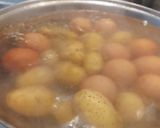 A picture of step 1 of Egg curry with baby potatoes.