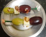 A picture of step 2 of Grinch Fruit & Cheese Kabobs (No Cook Recipe).