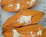 A picture of step 1 of Sweet potato with  tuna topping.