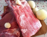 Omlós, fokhagymás sült oldalas recept fázis 1 fotója